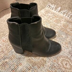 Chic Black Ankle Heeled Boots